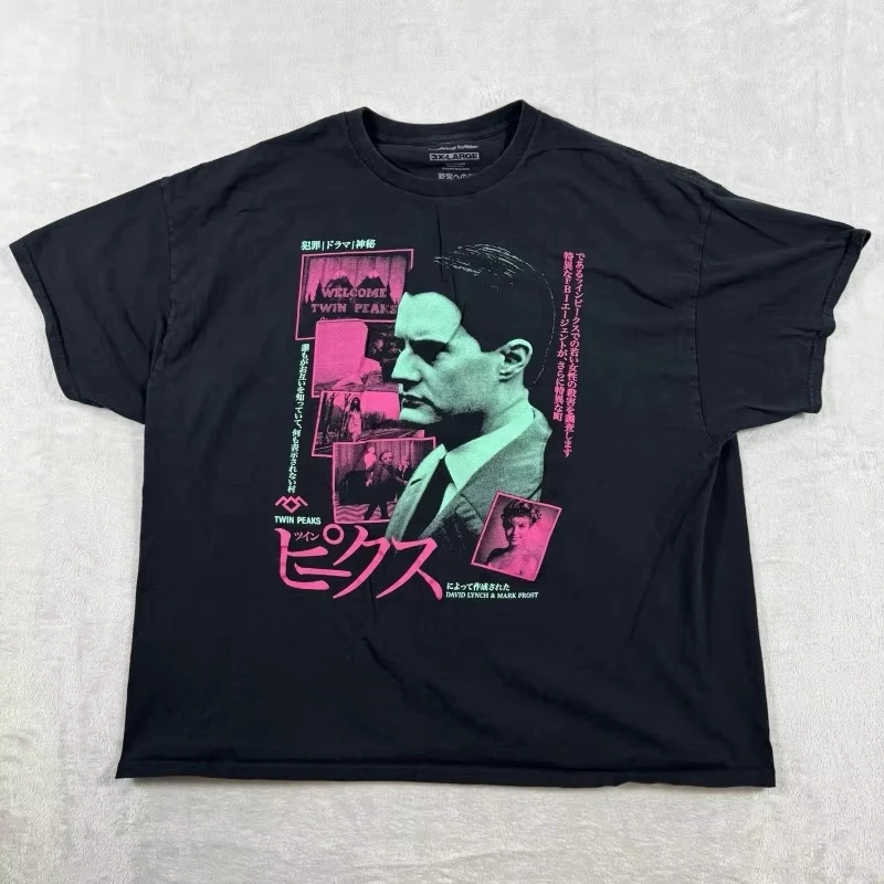 Rucking Foton TWIN PEAKS T-shirt for Spring and Summer, New Men's Casual T-shirt Suitable for Both Men and Women