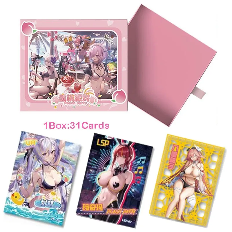 

New Peach Party Collection Card Goddess Story Lucky Goddess Charming Figure Swimsuit Bikini Feast Doujin Toys And Hobby Gift