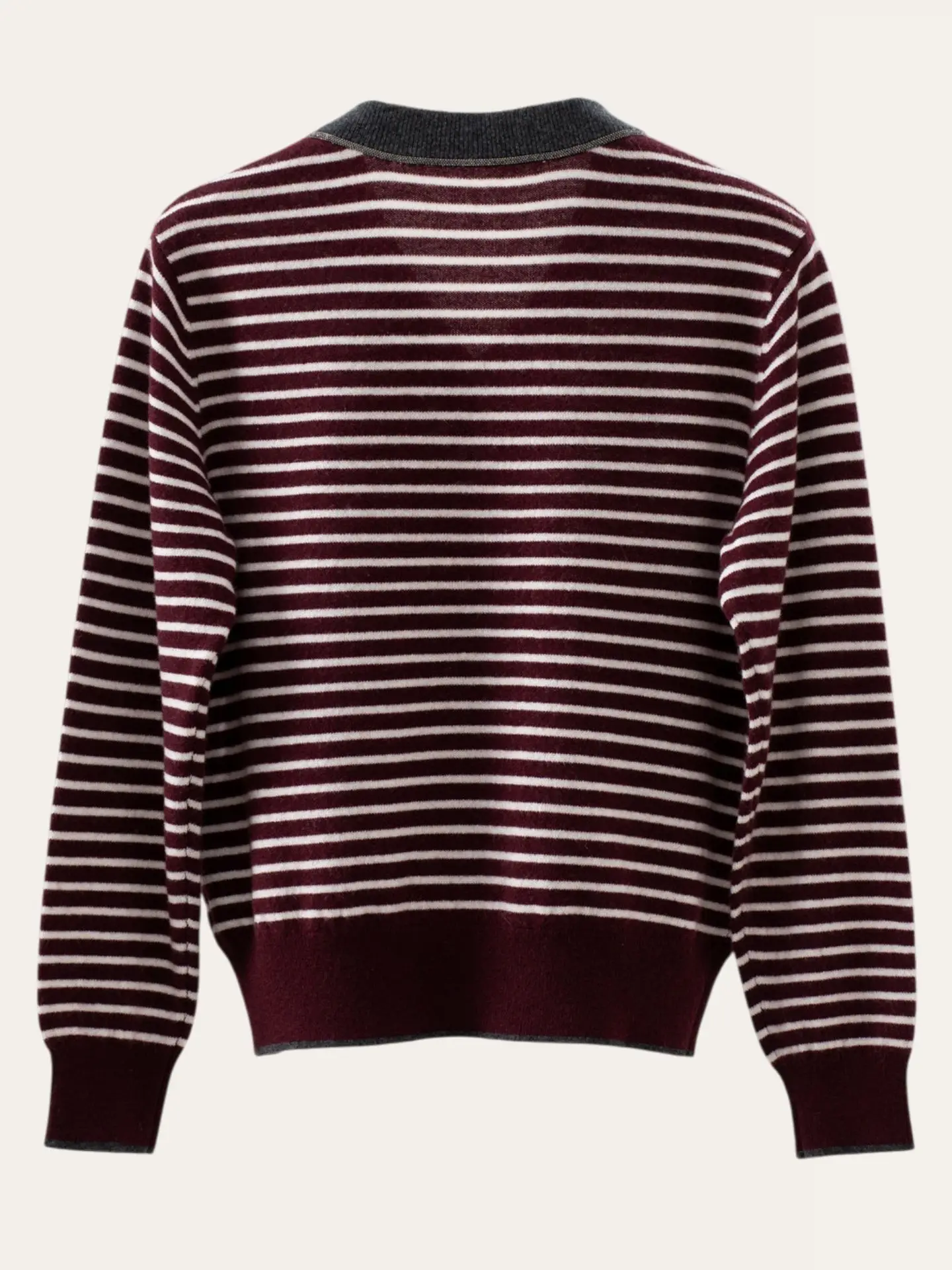 Outono Inverno feminino Camere malhas V-Ne Stripe Long Sve casual versátil confortável suéter de malha macia para casa...