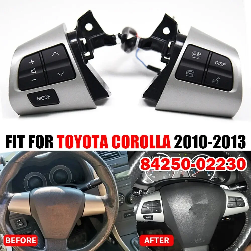 For Toyota Corolla 2010-2013 Car Steering Wheel Control Switch Buttons 84250-02230 8425002230 Accessories Replacement Parts Auto