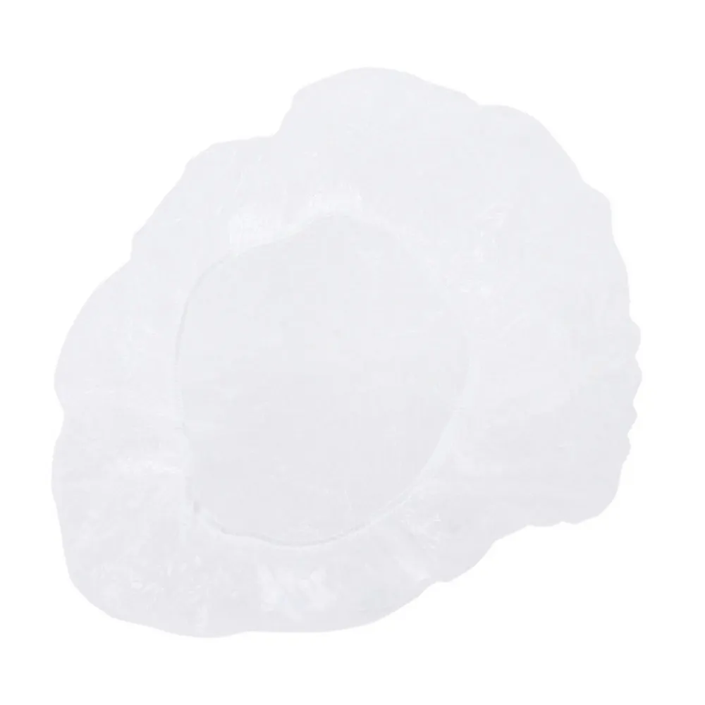 

100Pcs Disposable Clear Shower Caps Waterproof Polyethylene Bathing Caps for Women Hair Protection Spa Hotel Salon Makeup Face