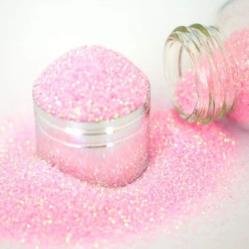 Fairy baby pink iridescent glitter in an ultrafine Iridescent Fine Glitter, 30g/Box 50g/Bag Iridescent Glitter Fine Glitter