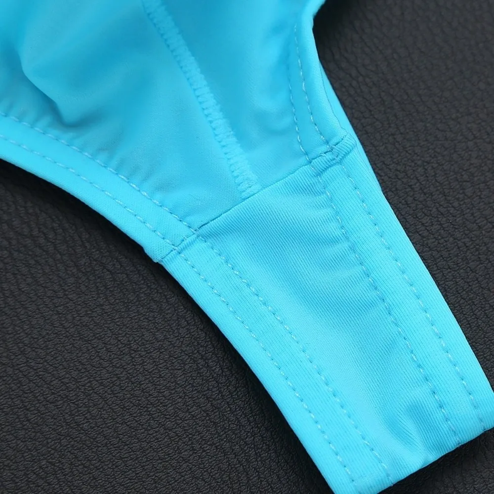 

Breathable Transparent Ice Silk Thongs Ultra-thin Large Size Men's Underwear Briefs Low Waist T Back Panties Male