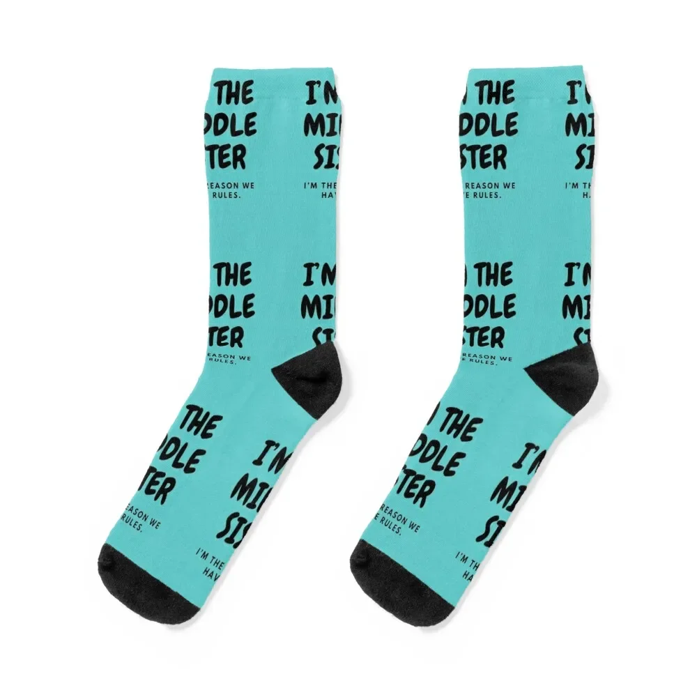 I’M THE MIDDLE SISTER I’M THE REASON WE HAVE RULES Socks sports stockings Stockings hiking with print Men Socks Women's