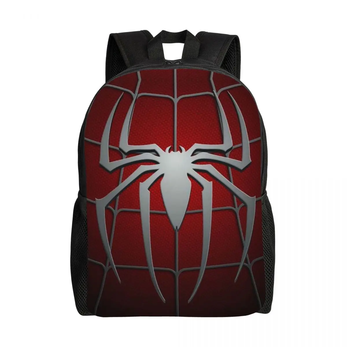 Custom 3D Print Red Spider Web Backpack for Boys Girls College School Travel Bags Women Men Bookbag Fits 15 Inch Laptop