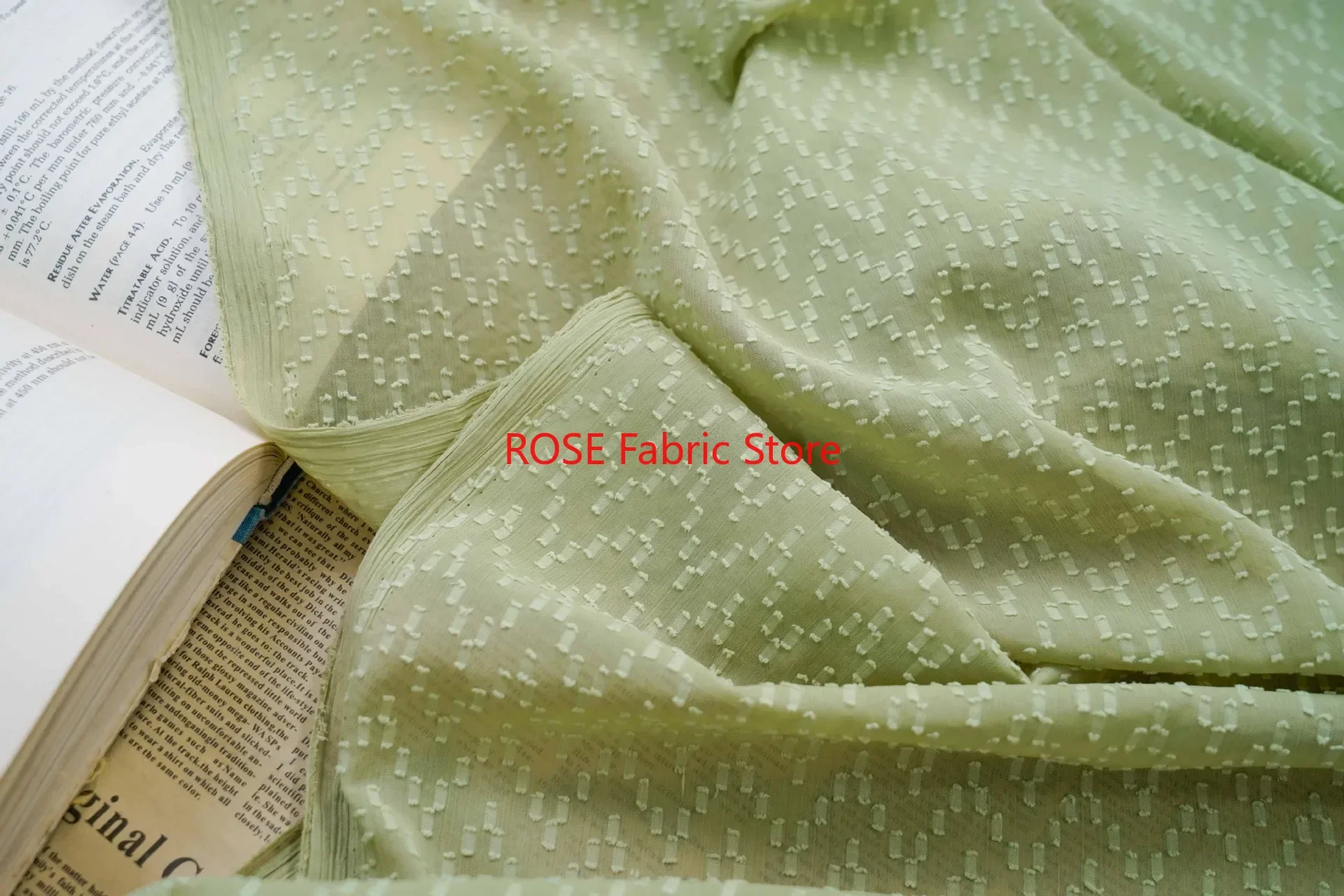 

3D Polka Dot Jacquard Chiffon Fabric for Spring Summer dress, Summer Blouse, Lace Top, Toddle Dress, Shirt