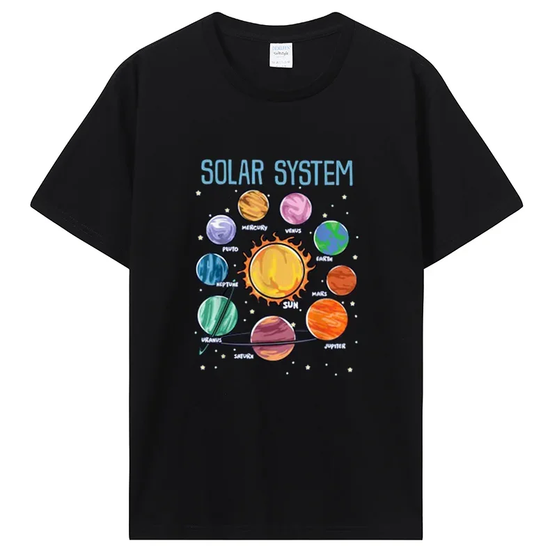 Solar System Planets Science Space Boys Girls STEM Kids T-Shirt Astrophysics Like Mars The Sun Moon Stars Saturn Tees Tops