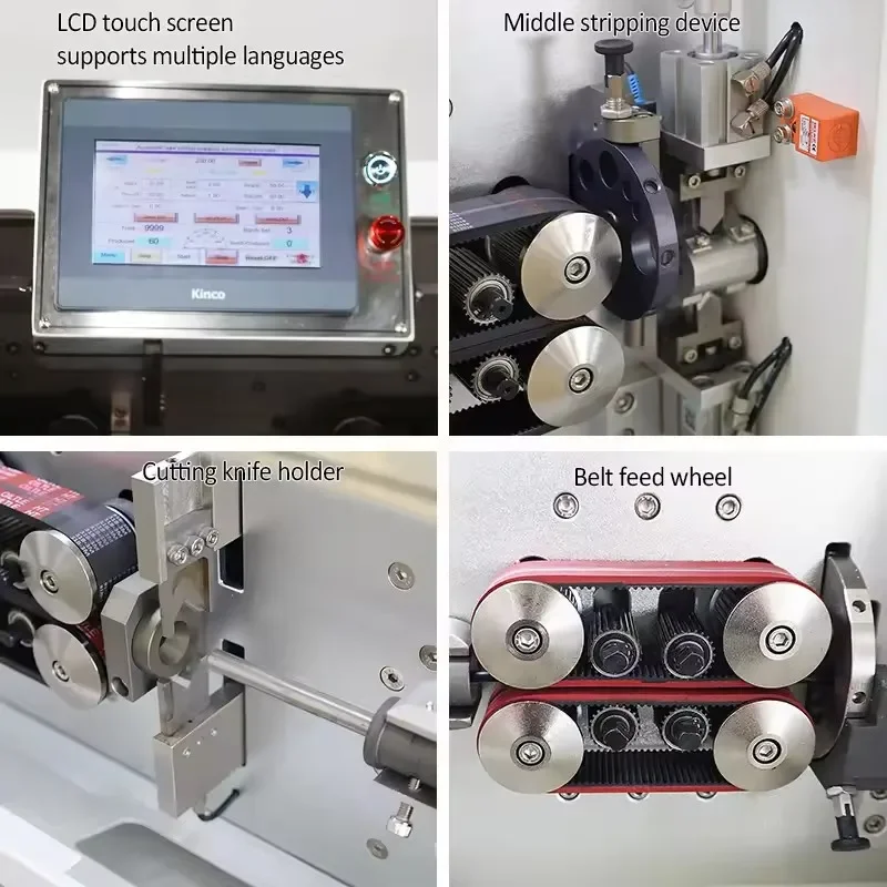 Kabel draad snij- en stripmachine automatische multi-draad gesneden stripper machine voor 0,75-35mm2 kabel draad