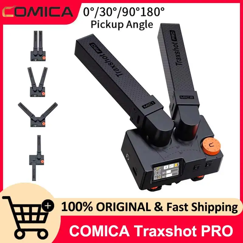 COMICA Traxshot Pro Microphone de fusil de chasse externe tout-en-un Transformable pour Canon Nikon Sony appareil photo téléphone tablette ordinateur PC