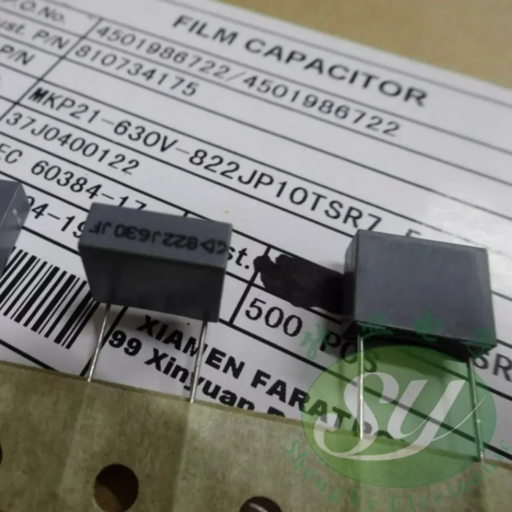 20pcs/lot Fara MKP21 0.0082uf 630v 8200pf 8.2nf 8n2 822 J brand new 10mm film capacitor