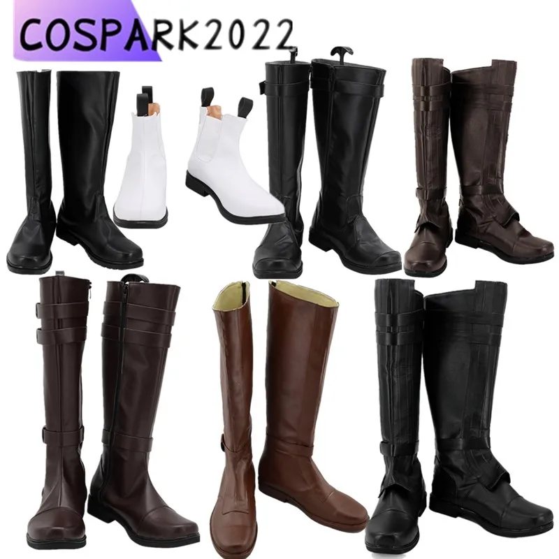 Adult Men Jedi Boots White Trooper Cosplay Shoes Boots Space Battle Fantasia Footwear Knight Poe Solo Party Costume Accessories