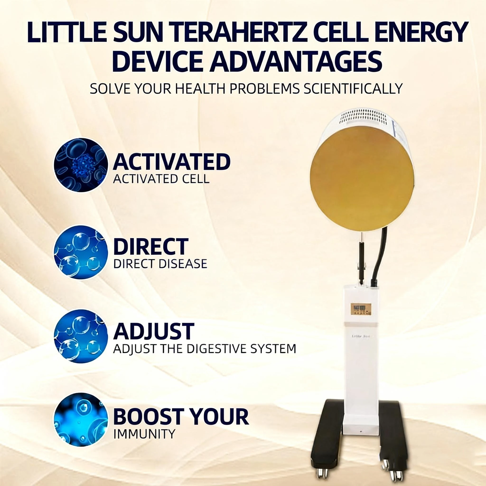 เครื่องวัดพลังงานแสงอาทิตย์ขนาดเล็ก เครื่องบำบัดด้วยเทราเฮิรตซ์ เครื่องบำบัดด้วยแสงความร้อน เครื่องบำบัดด้วยคลื่นแสง เครื่องบำบัดการกระตุ้นเส้นลมปราณ