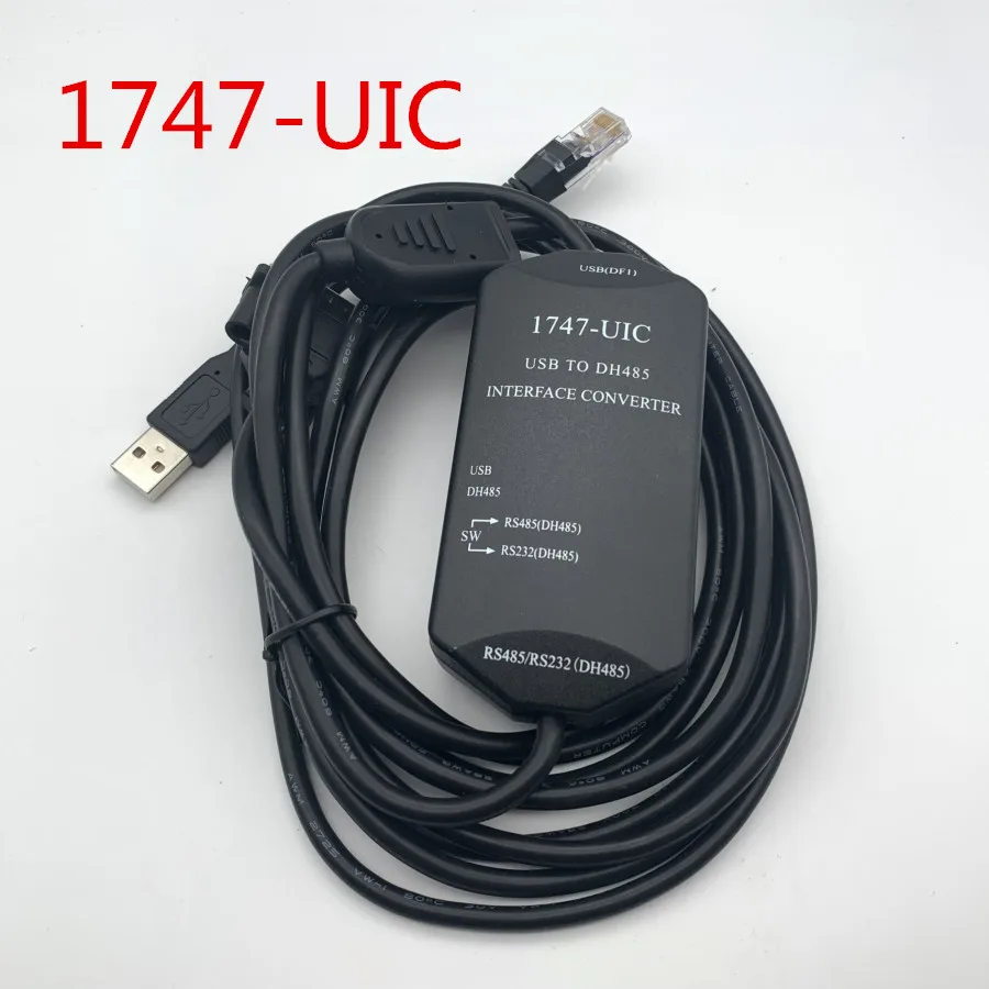 Cable de Descarga Compatible con Allen Bradley SLC Series PLC 1747-UIC, Convertidor de Interfaz USB a RS232/DH-485 1747-PIC, USB-1747-PIC