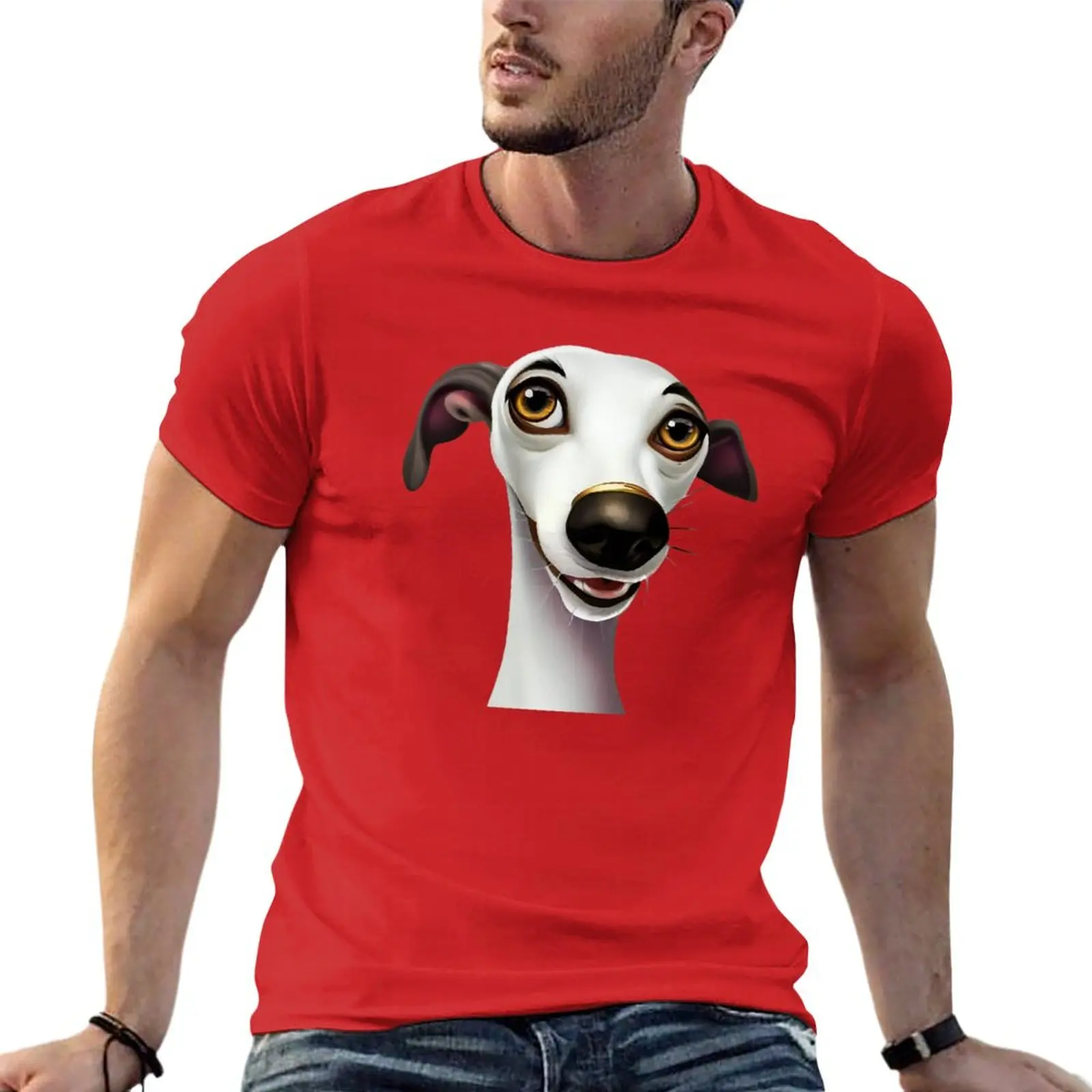 

New Elegant Whippet - A Beautiful Cartoon Style Artwork T-Shirt Short sleeve tee summer clothes mens graphic t-shirts