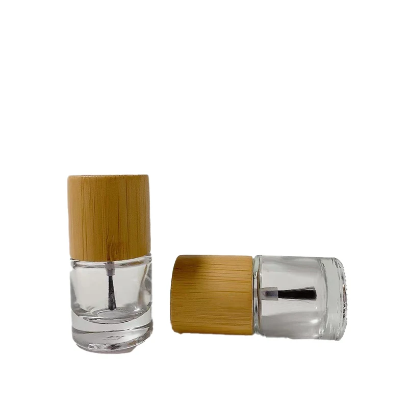 1 stücke nagel kunst kleber flasche flasche 5ml 8ml 10ml glas nagel öl flasche haar bürste massivholz und bambus abdeckung nagel öl flasche ﻿ ﻿