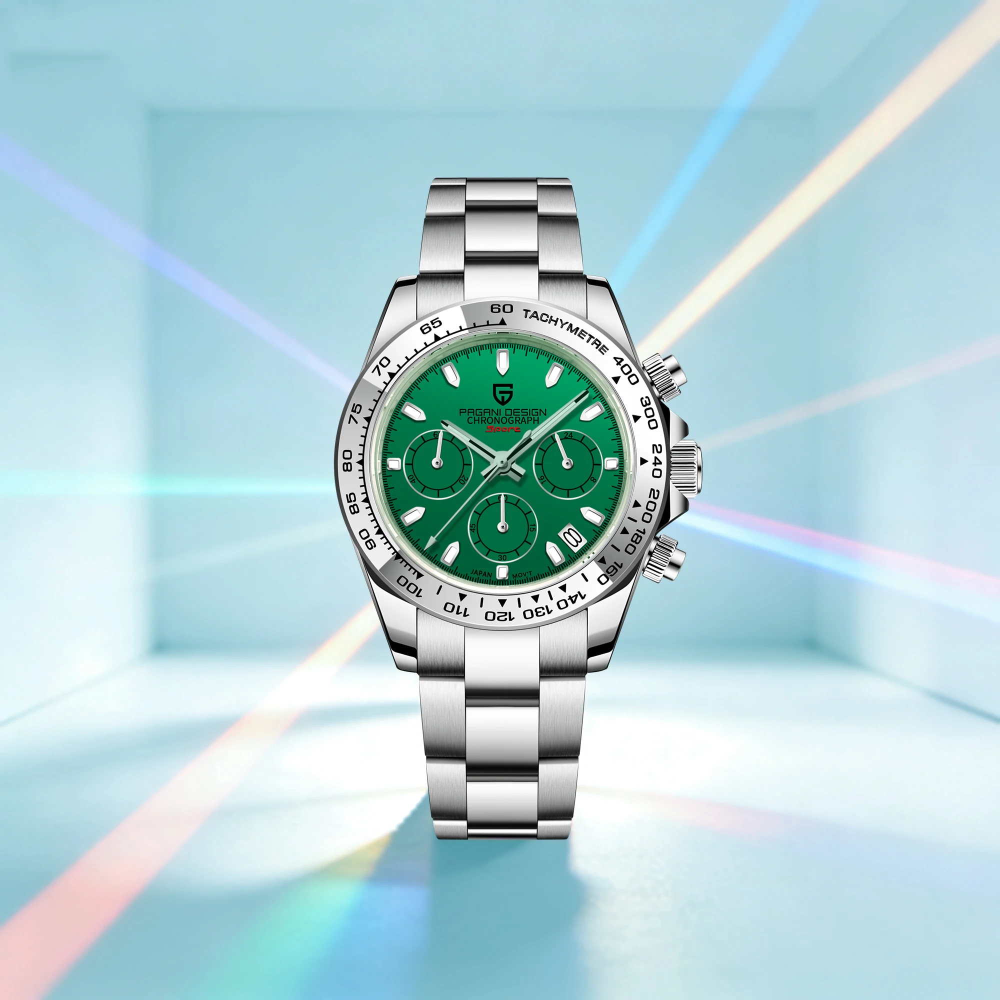 

PAGANI DESIGN Men's Retro Quartz Watch 40mm Old-School Gentleman Social Style 100m Waterproof Tachymeter Calendar Luminous Watch