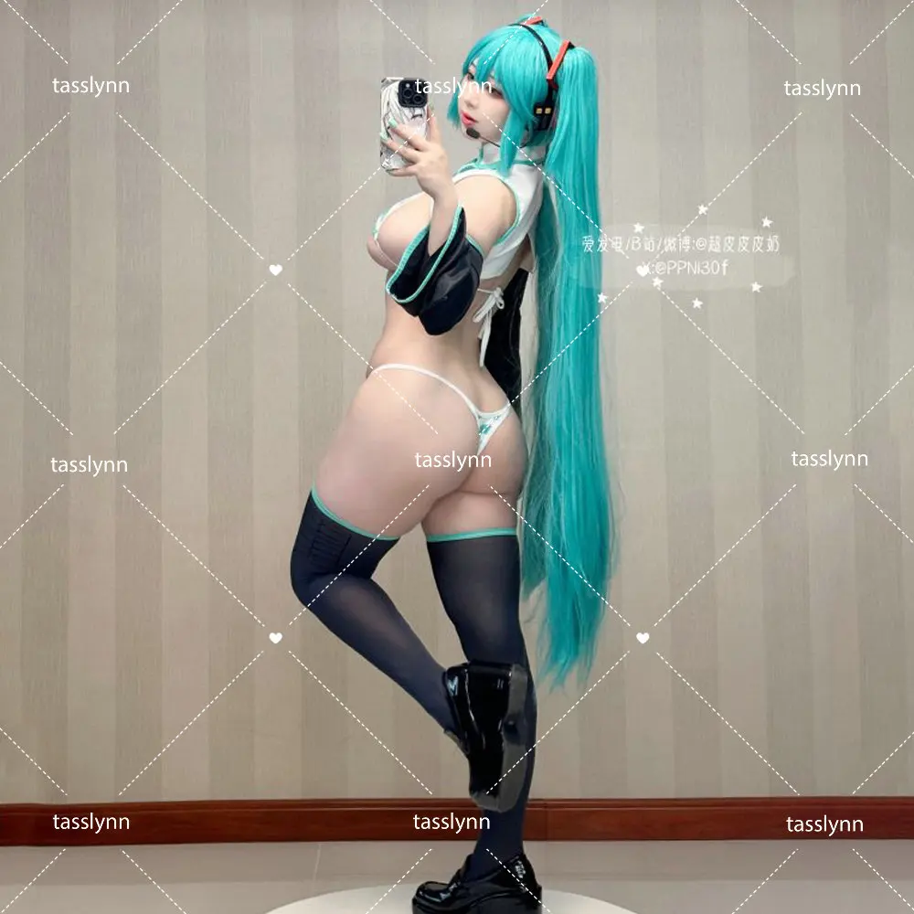 Mikuu Cosplay Blue Swimsuit  Halloween Costumes for Women Mikuu Costume Dress Anime Cosplay Mikuu Bunny cosplay