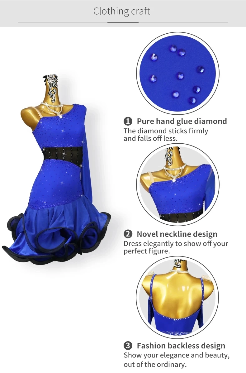 2026 Lateinamerikanische Tanzkleidung Wettbewerbsanzug Mädchen Samba Party Kostüm Damen Elegantes Partykleid Amerikanische Kleidung Sport Prom Tanzbekleidung – Detail 7