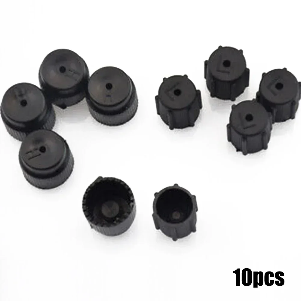 10Pcs R134a A/C Cap Sealing Cover Air Conditioning High&Low Covers For Most Vehicles 16mm Seal Lid Black