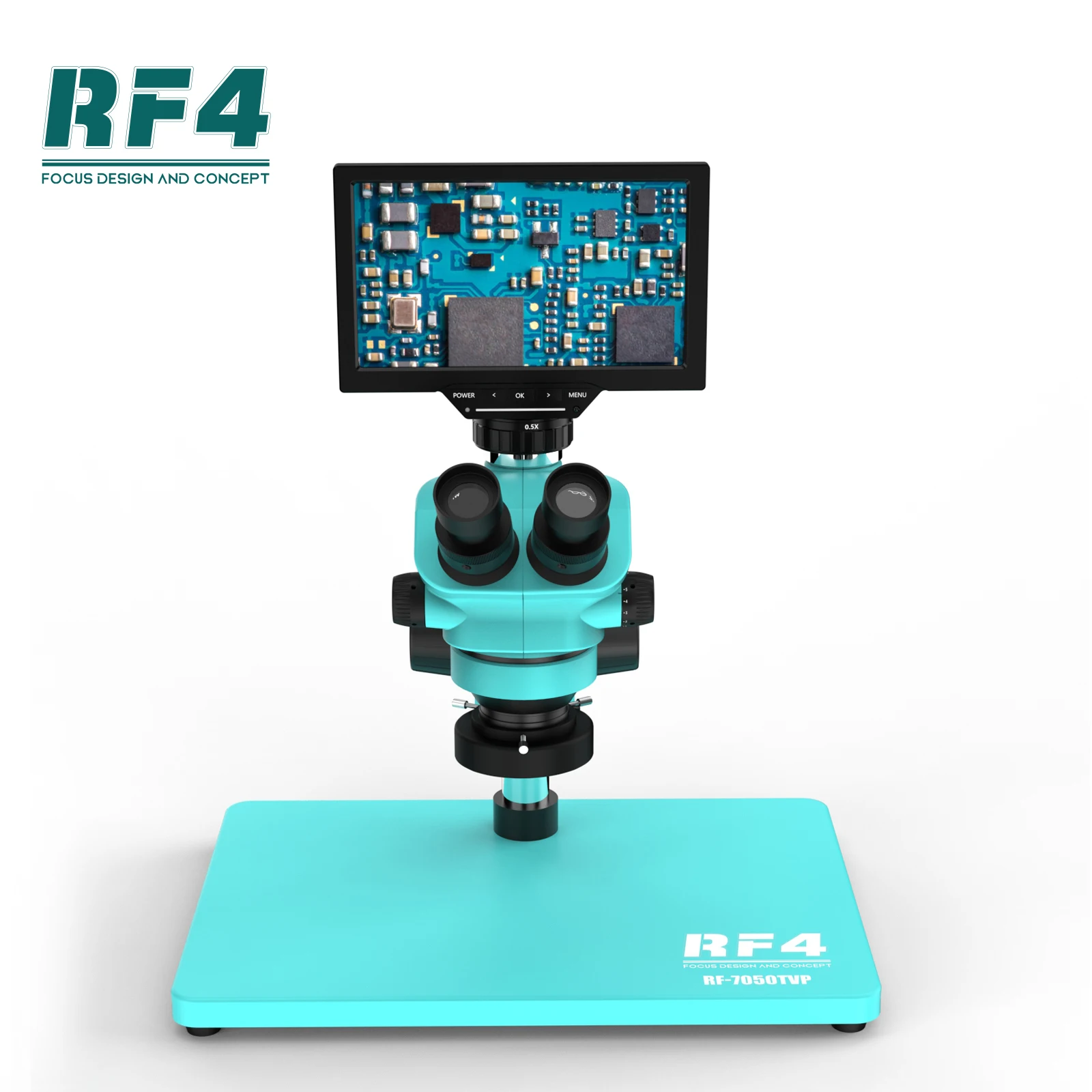 RF4 7-50X HD Observation WIFI Display Screen Synchronous Focusing Mobile Repair Triocular Zoom Microscope RF7050TVP-YS010W