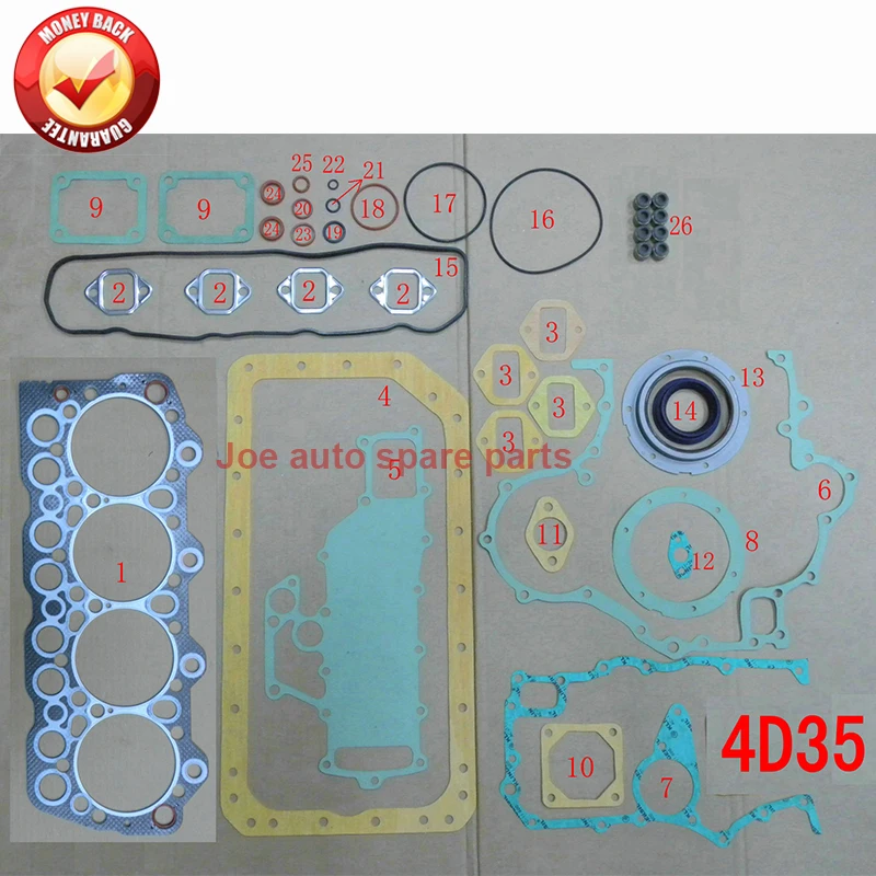 4D35 4D35T Engine Full gasket set kit for Mitsubishi Fuso Canter ME996360