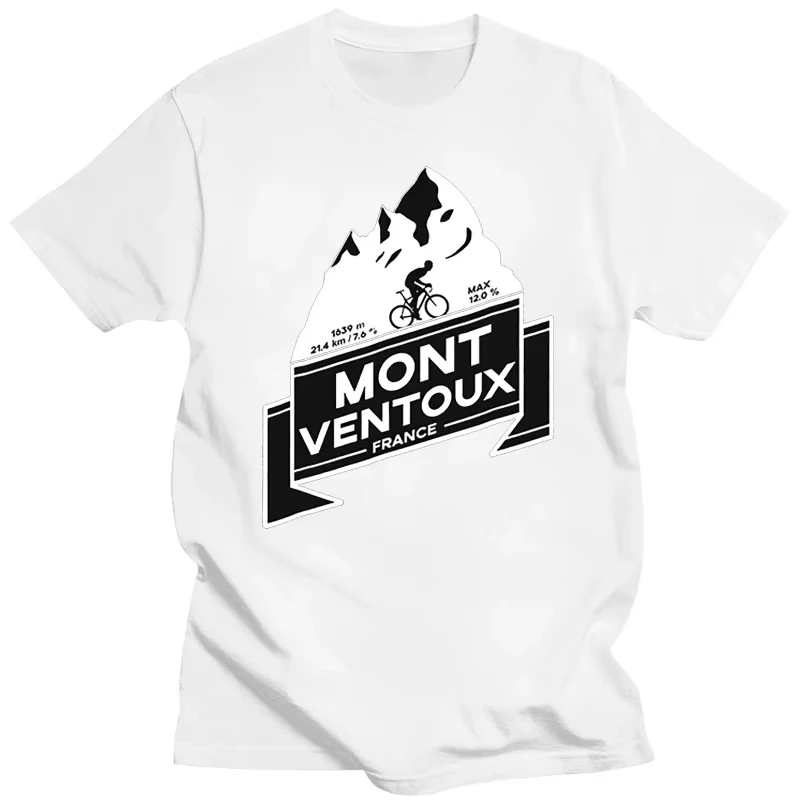 

Хлопковая мужская футболка для занятий спортом на открытом воздухе Mont Ventoux France, черные толстовки, футболка унисекс, модная уличная мужская футболка большого размера