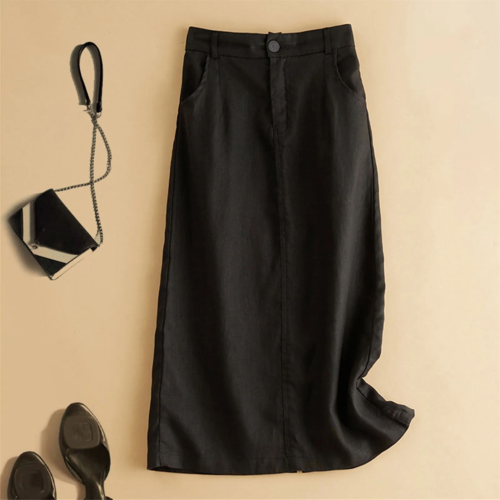 Women's Summer Pure Color Short Sleeve Lapel Button Loose Casual Womens Jean Skirt Girl Skirt Skirts Pants Hoop Skirts for Girls