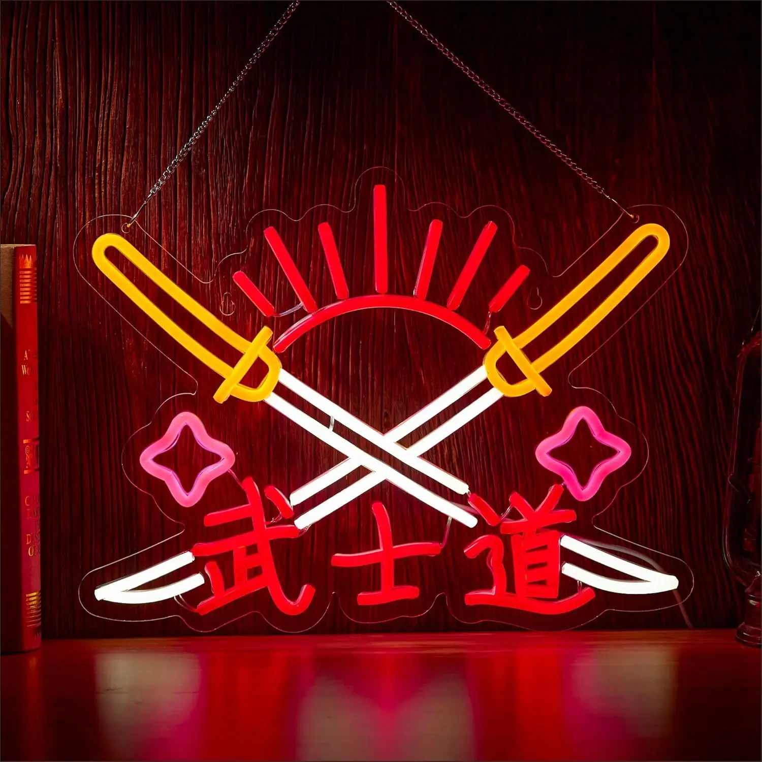 

Bushido Japanese Samurai Neon Sign USB Dimmable LED Neon Light for Dojo Martial Arts Gym Pub Man Cave Bar Wall Decor Lamp Gifts