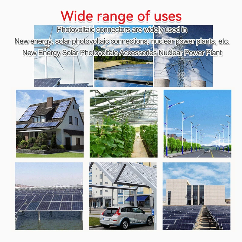 ECGSOLAX 1/2/5 Pairs Solar Branch Connectors Solar Wire Connector as Extension Cord for Parallel Connection Between PV Panels