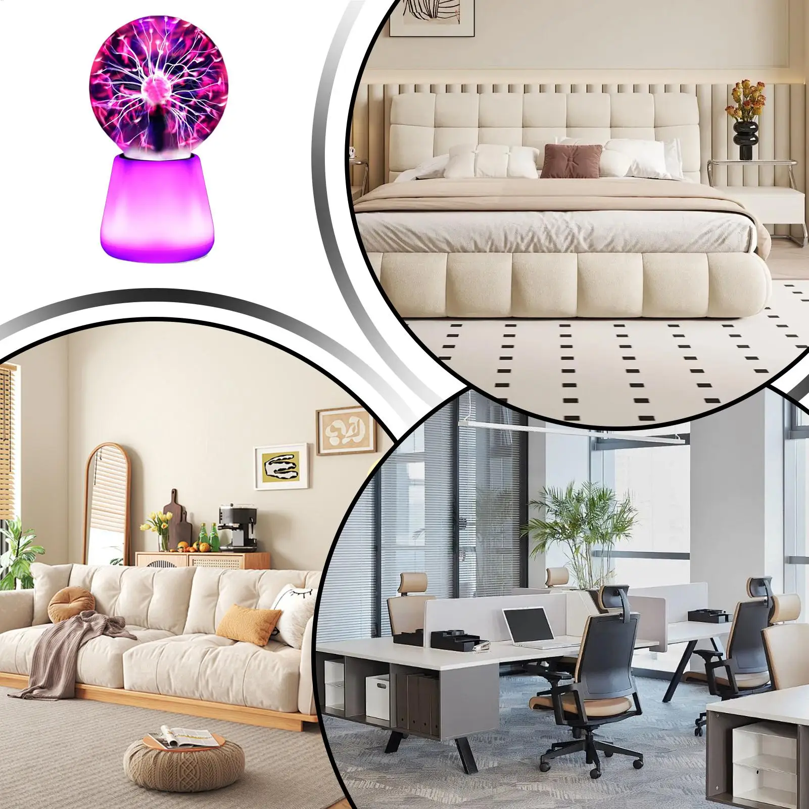 Desk Lamp USB Powered Touch Sensitive Lighting Party Decor 7-Color LED Mood Lighting For Ambience Tabletop Home Kitchen Living