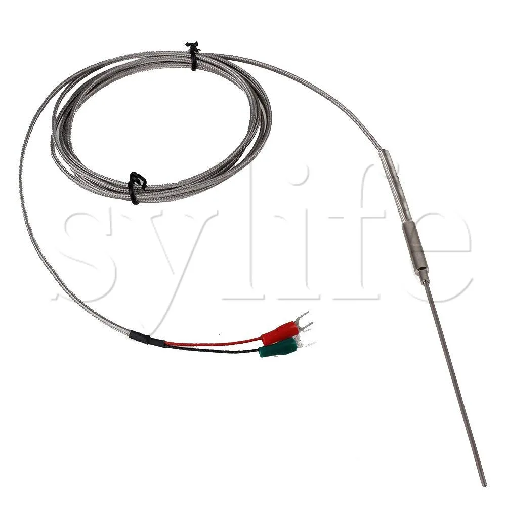 2m Temprature Sensor Thermocouple 2.0 x 100mm Stainless Steel Probe K Type Controller