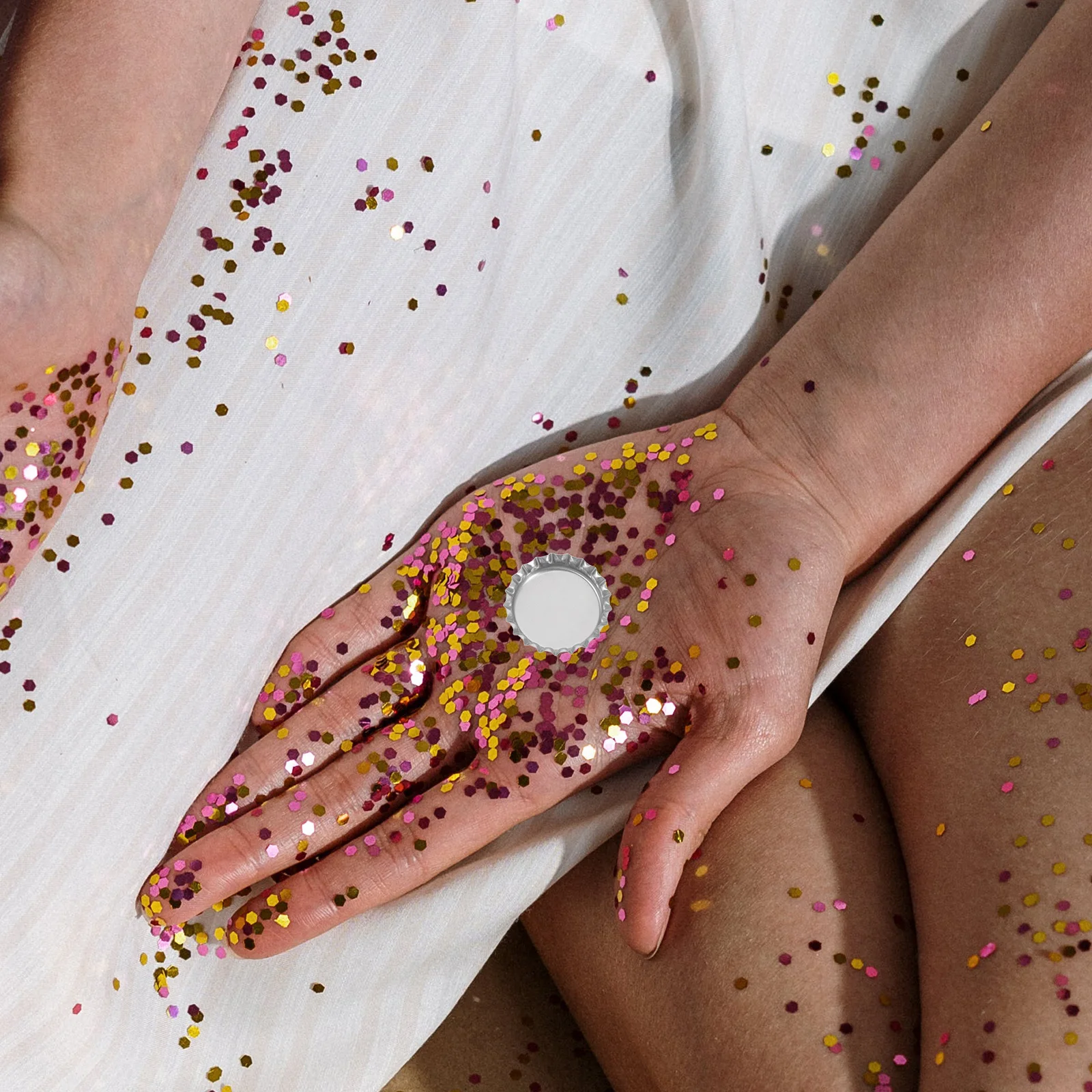 

100pcs 1-Inch Silver Flattened Bottle Caps Diy Craft For Party Favors Earrings Necklaces Keychains Flat Steel Bottle Caps No