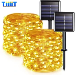 Outdoor Solar LED Flower String Lamp 7M/12M/22M/32M Waterproof Fairy Garland Light Garden Landscape Christmas Decor Lights