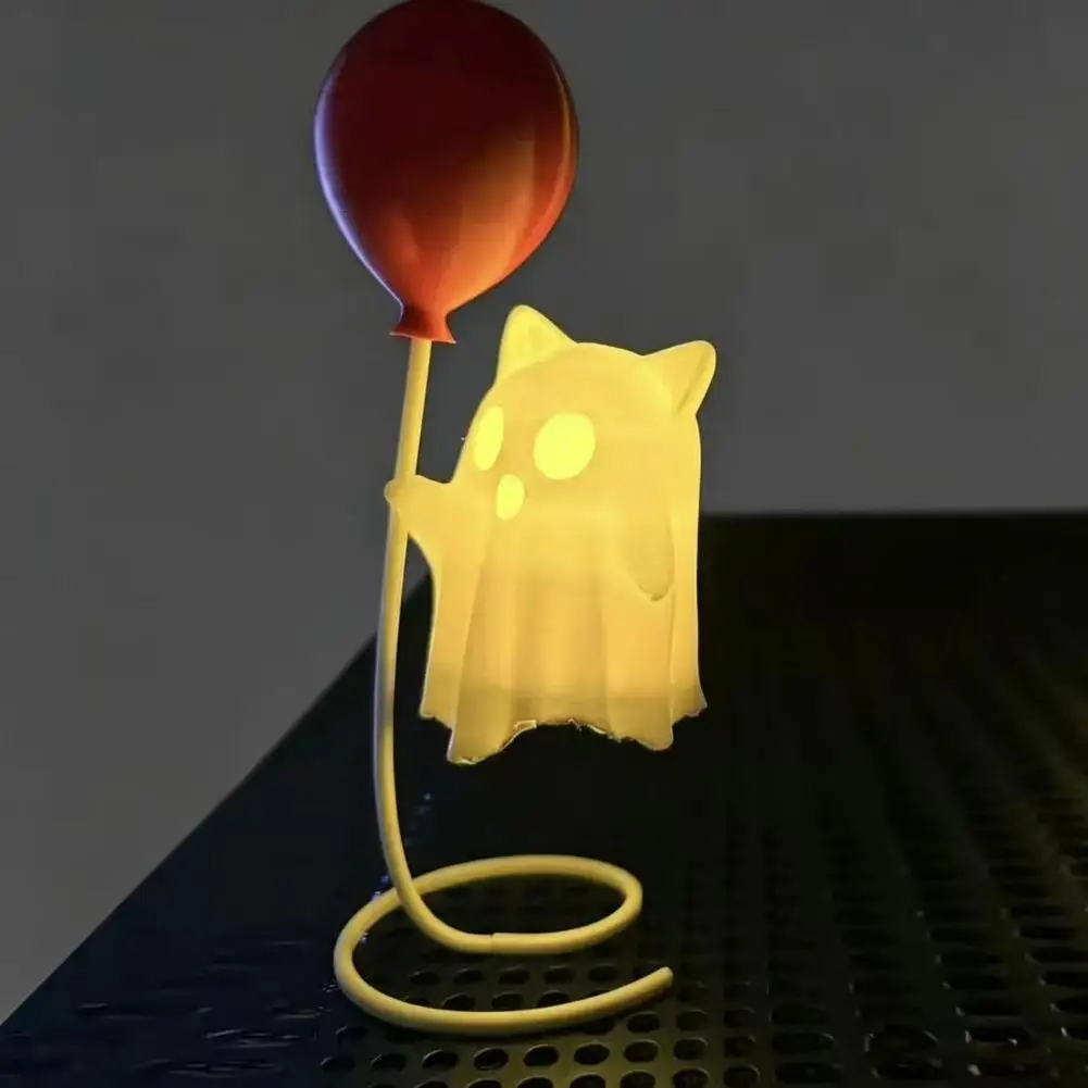 Geister-Nachtlicht, Halloween-LED-Geister-Dekoration mit Ballon-Design, kabellose Mini-Schreibtischlampe, gemütliche Raumdekoration, Geschenk für Kinder. – Detail 10