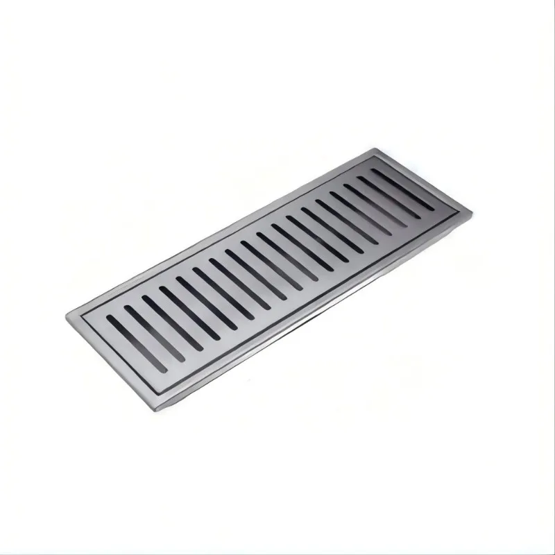 High quality 12 inch 304 stainless steel satin rectangular shower floor drain bathroom kitchen toilet shower tray drain