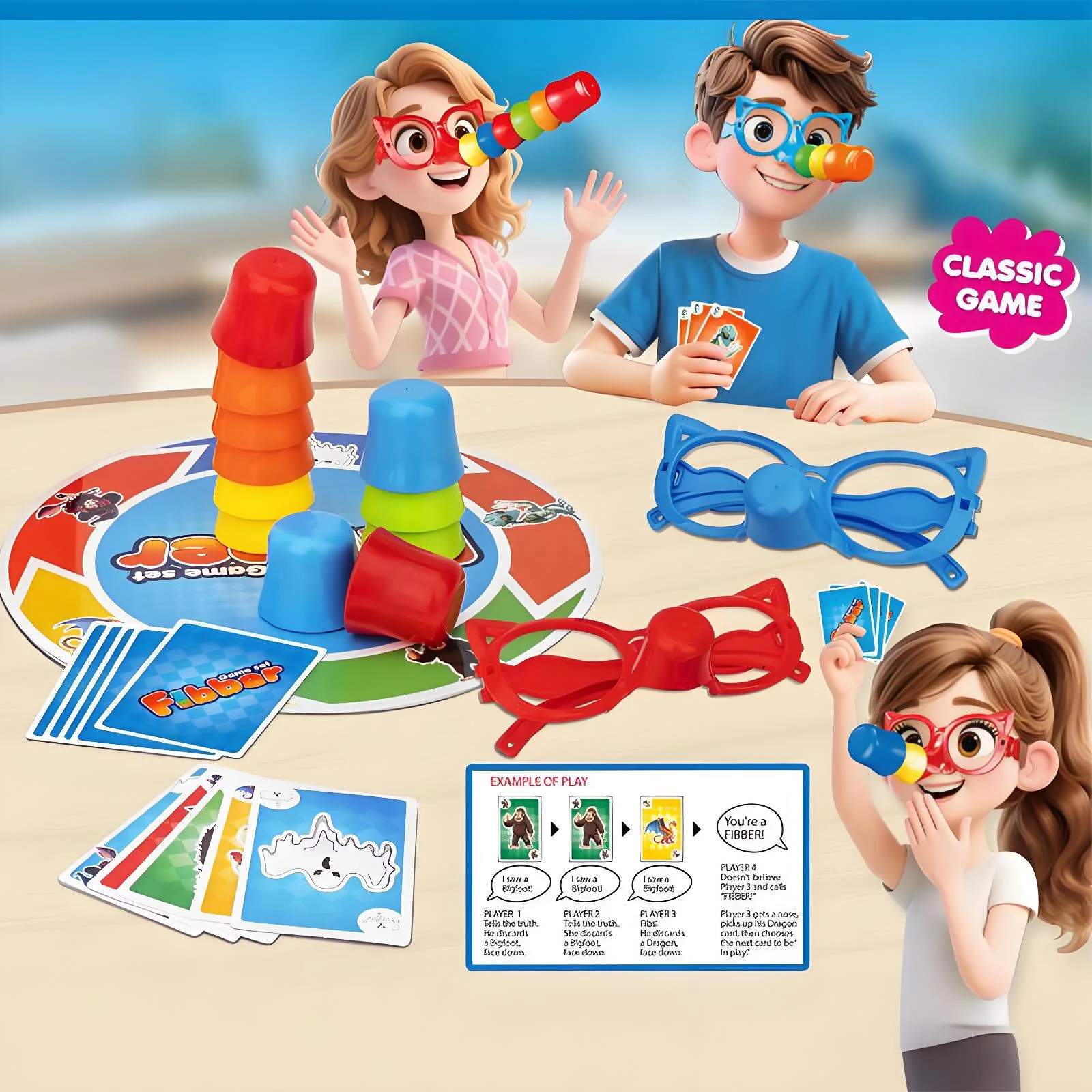 Lie Detector Board Game, Hilarious Party Game, Strategy, Nose Growth Feature, Multiplayer Friends Gathering, Holiday Season Fun.