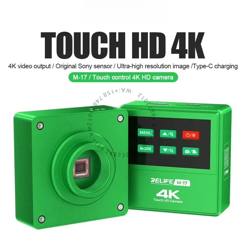 Microscopio M17 4K cámara electrónica era hd mi HD grado Industrial cam era 60fps Chip de alta gama compatible con almacenamiento de vídeo/foto/Udisk