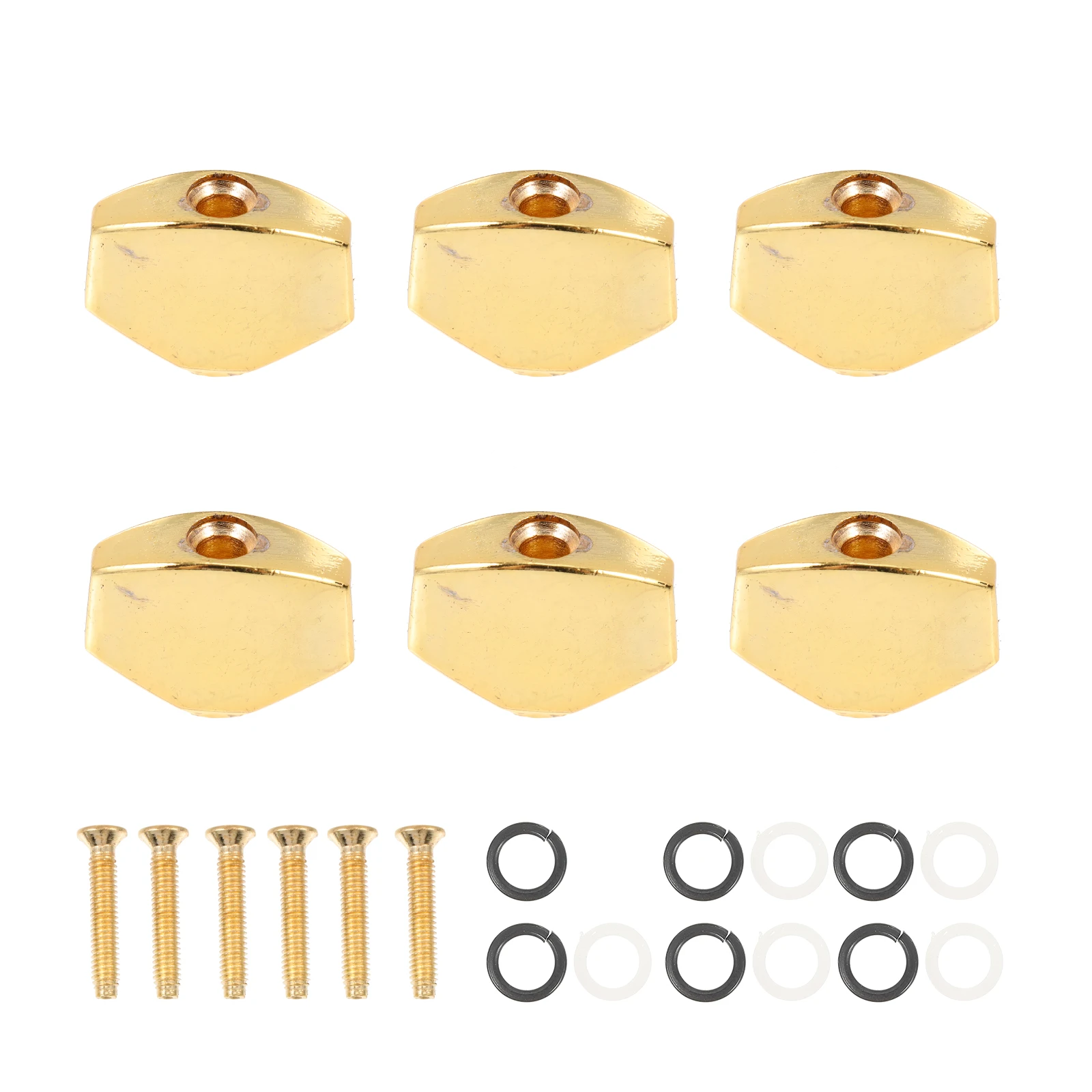 

6 Sets Tuner Handle Handles Electronic Guitar Folk Accessories Use Tuning Metal Caps Knob