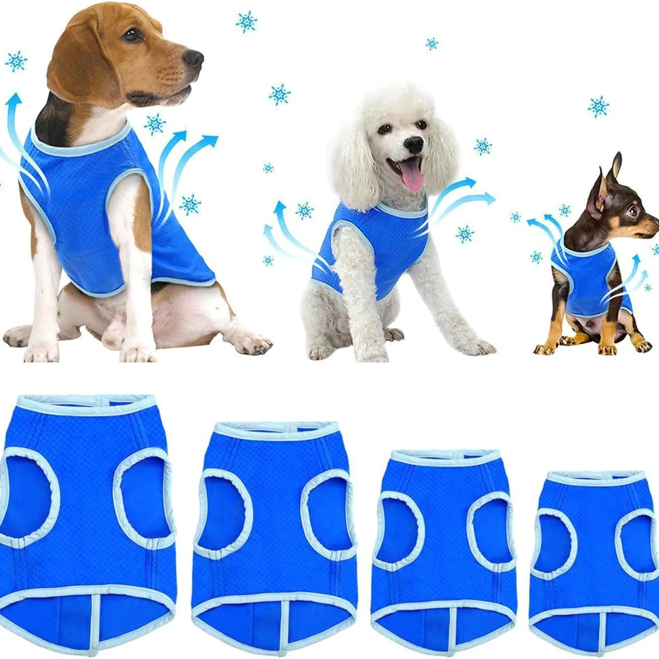 

2025 hot selling pet cooling clothing, cat and dog cooling vest, summer cool pet clothing