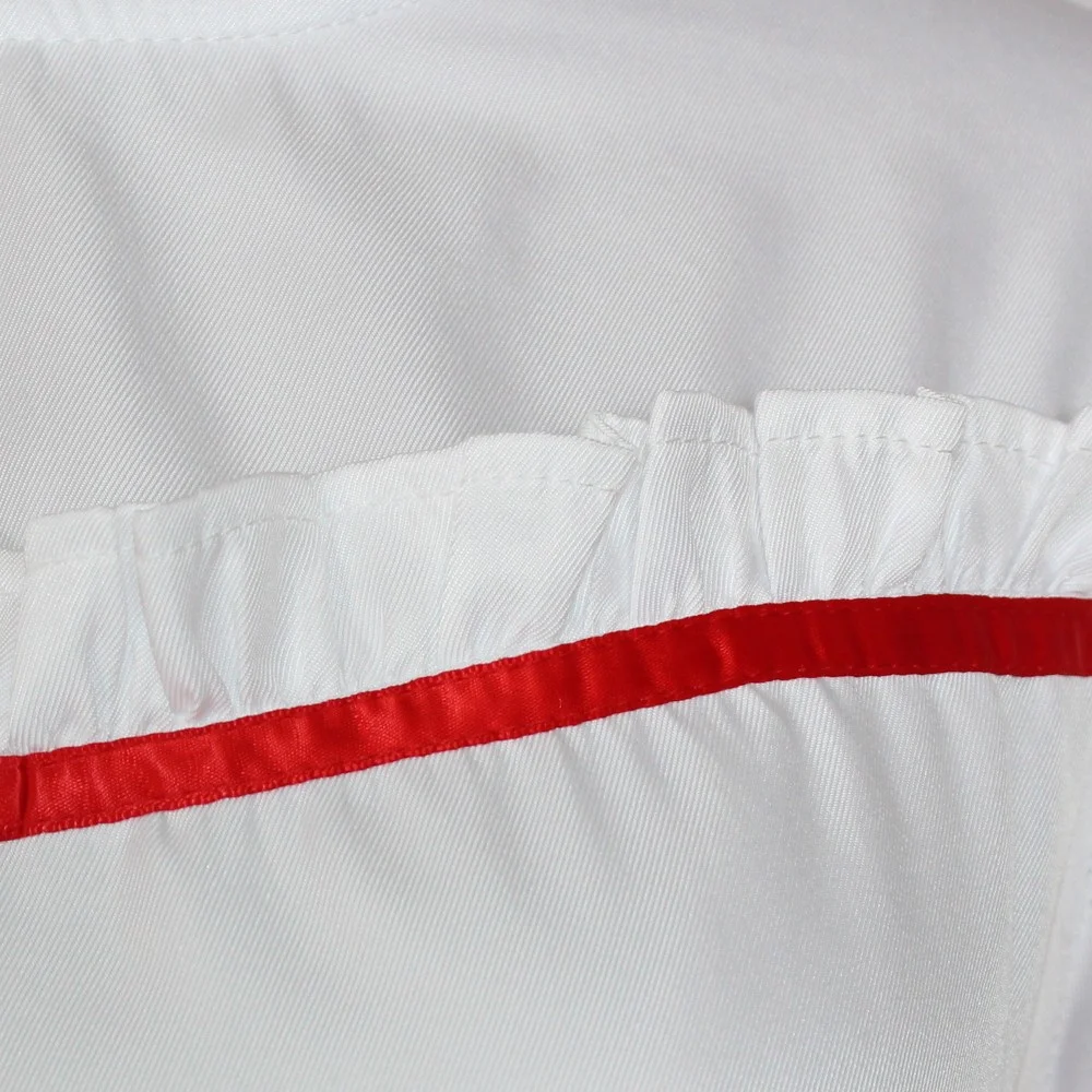 فستان رعب عروس تشاكي أنابيل التأثيري فستان مُصمم حسب الطلب شعر مستعار للدمية للنساء والفتيات ملابس الهالوين الشريرة ملابس المسرح