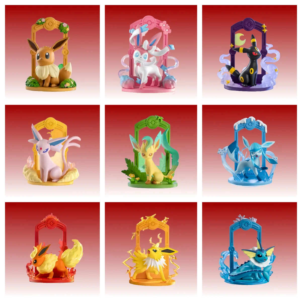 

Pokémon Eevee Evolution Figures Blind Box Sylveon Espeon Umbreon Flareon Vaporeon Collectible Toys PVC Model Collection Kid Gift