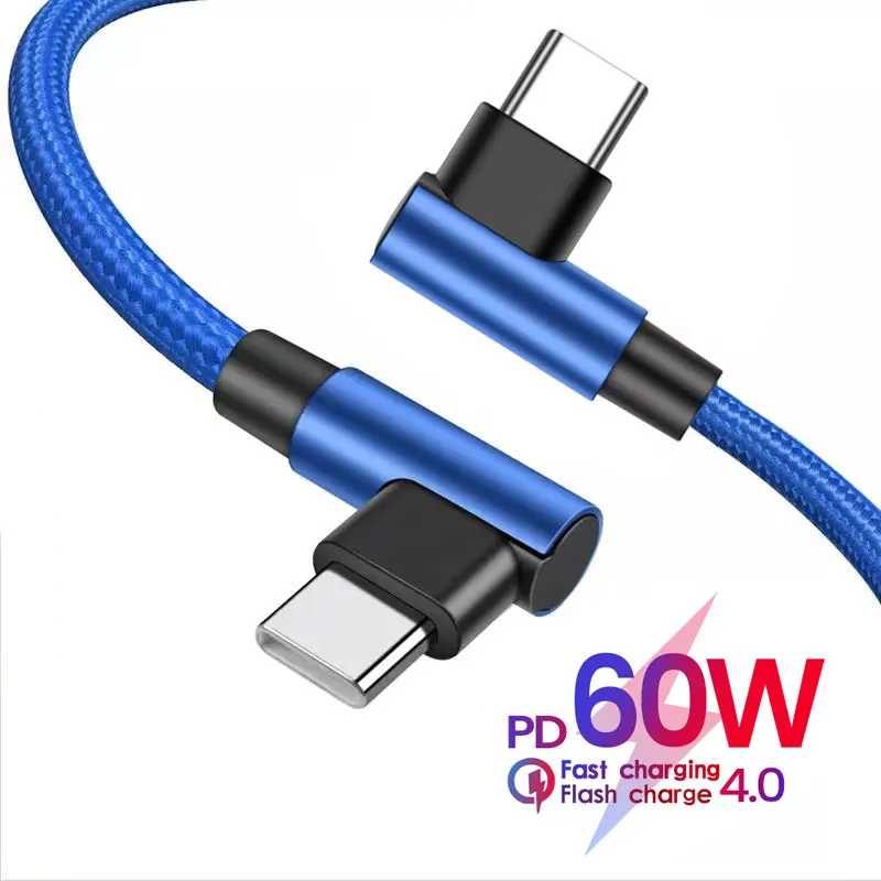 Кабель с двумя разъемами USB Type-C и USB Type-C, 90 градусов