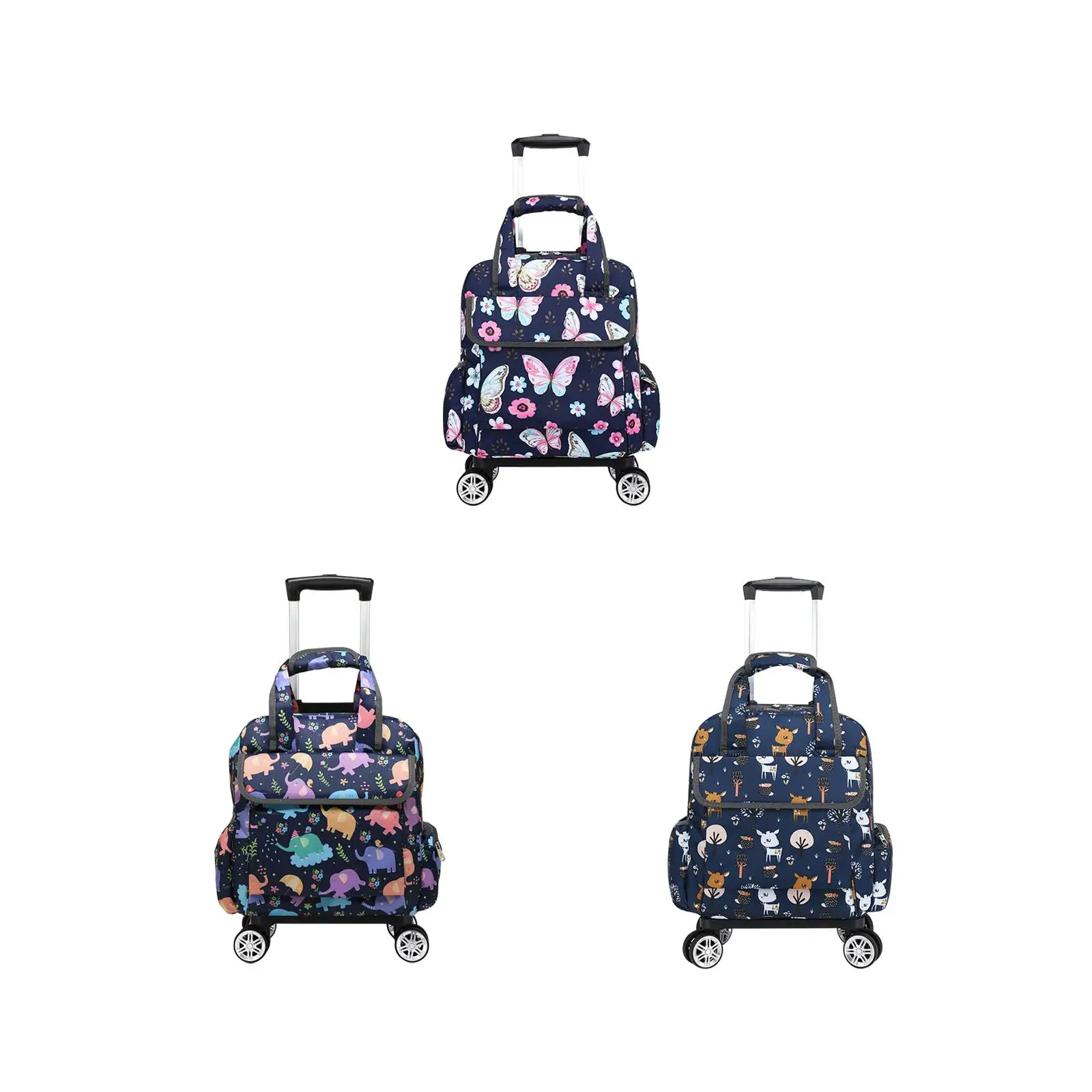 

Travel Duffel Bag Tear Resistant Overnight Bag Trolley Travel Luggage Bags Rolling Luggage 16" Tote Clothing Rolling Duffel Bag