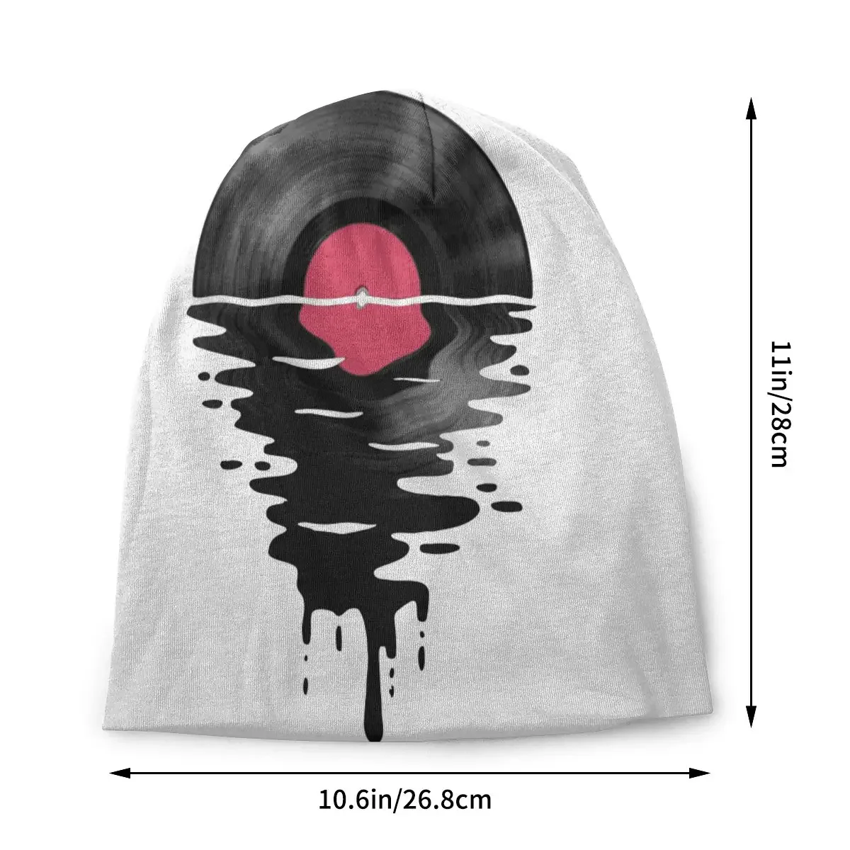 Vinyl LP Music Record Sunset Bonnet Hat Goth Street Skullies Beanies Hats for Men Women Knit Hat Summer Warm Dual-use Unisex Cap