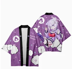3D Anime Hololive Ookami Mio Short Sleeve Haori Cosplay Costume Men Woman Casual Student Loose Tops Shorts