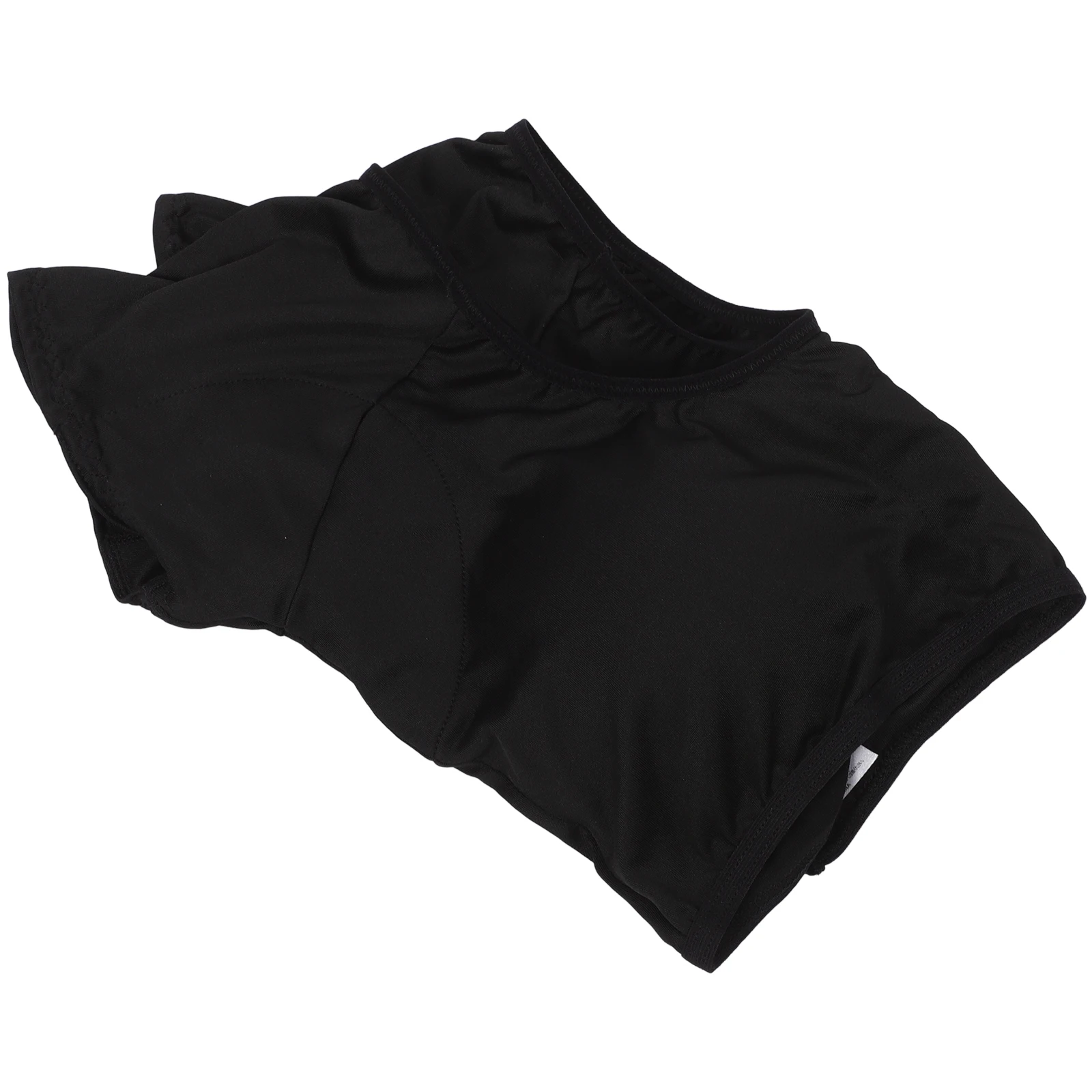 

Underarm Sweat Vest Women Breathable Absorbent Pads Reusable Sweatproof Undershirts Built in Chest Pads Lightweight Black