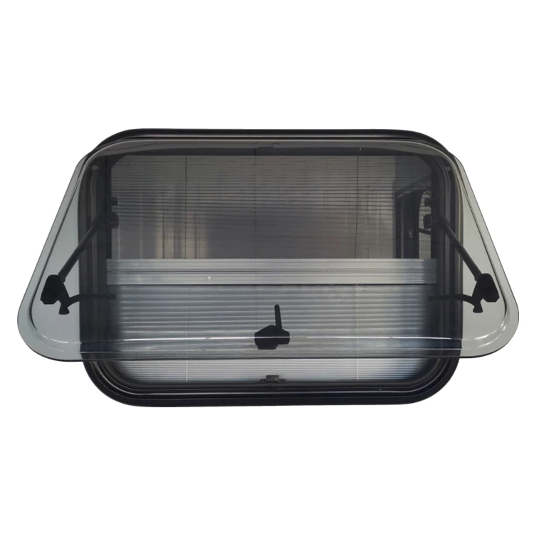 Hot Sale Aluminum Alloy Frame Round Corners Double-glazed Acrylic Glass Extrapolation RV Caravan Window For Caravan RV