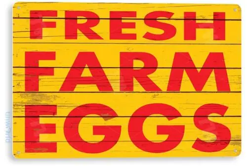 Fresh Farm Eggs Farm Hen House Chicken Coop Rustic Decor Tin Sign B499