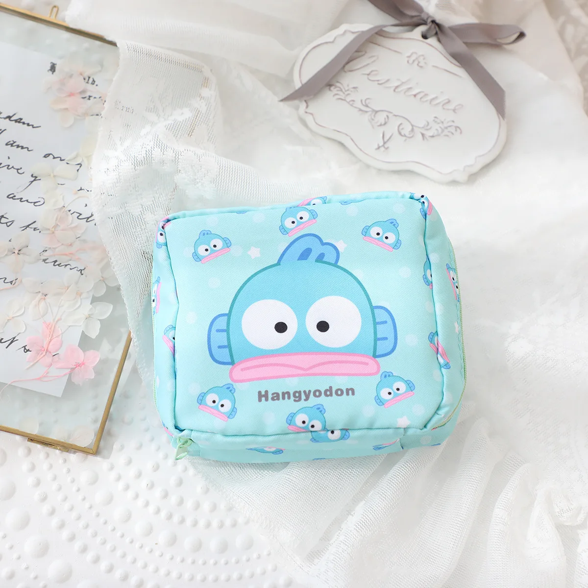 Lovely New Sanrio My Melody Cinnamoroll Kuromi Menstrual Bag Cute Girls Portable Large Capacity Sanitary Napkin Storage Bag Gift