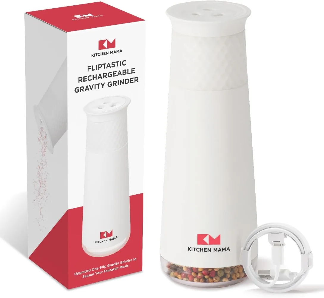 

Rechargeable Gravity Salt and Pepper Grinder with Adjustable Coarseness and Fineness Electric One-handed Operation